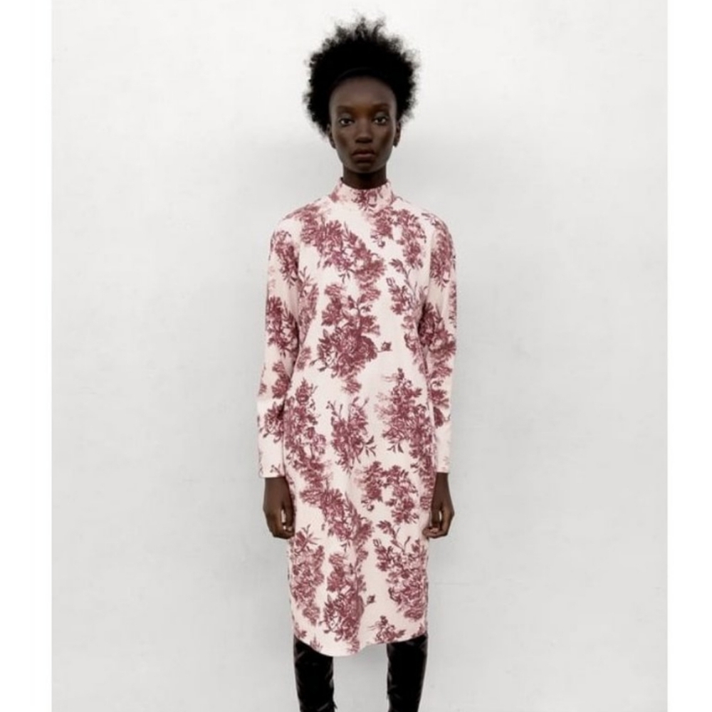 Zara printed soft dress M